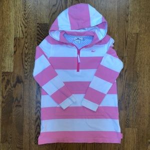 Vineyard Vines pink and white rugby striped cover up!